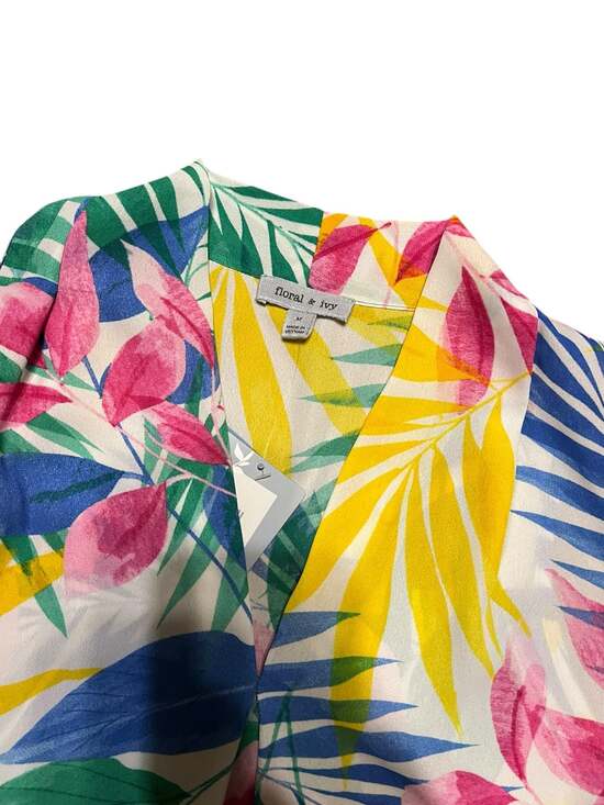 Floral & Ivy Tropical Palm Leaf Print Sleeveless V-Neck Top - Picture 5 of 5